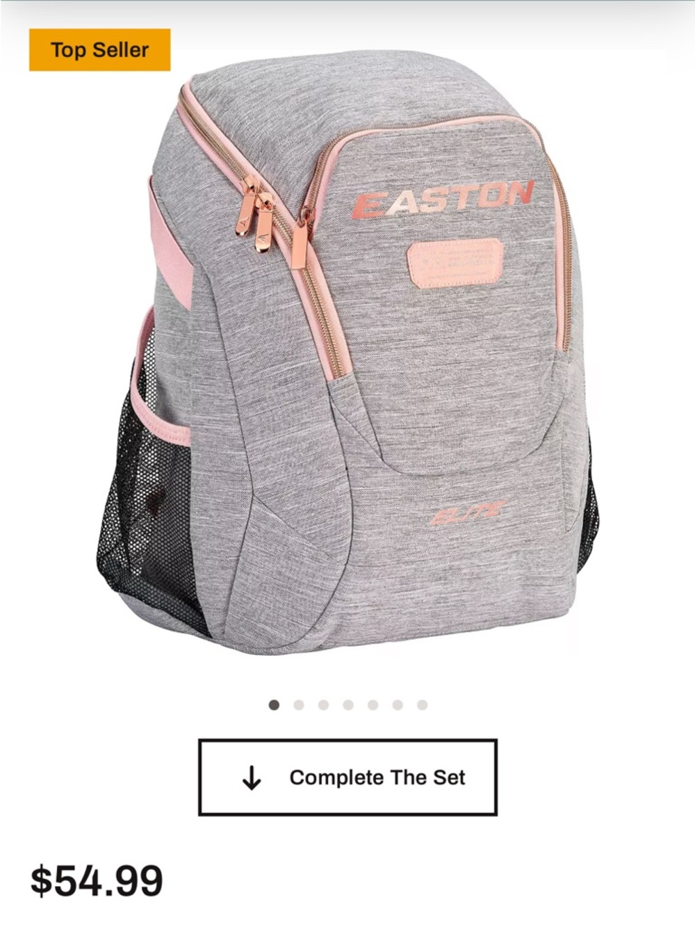 Easton Elite Gray and Pink Softball Bag